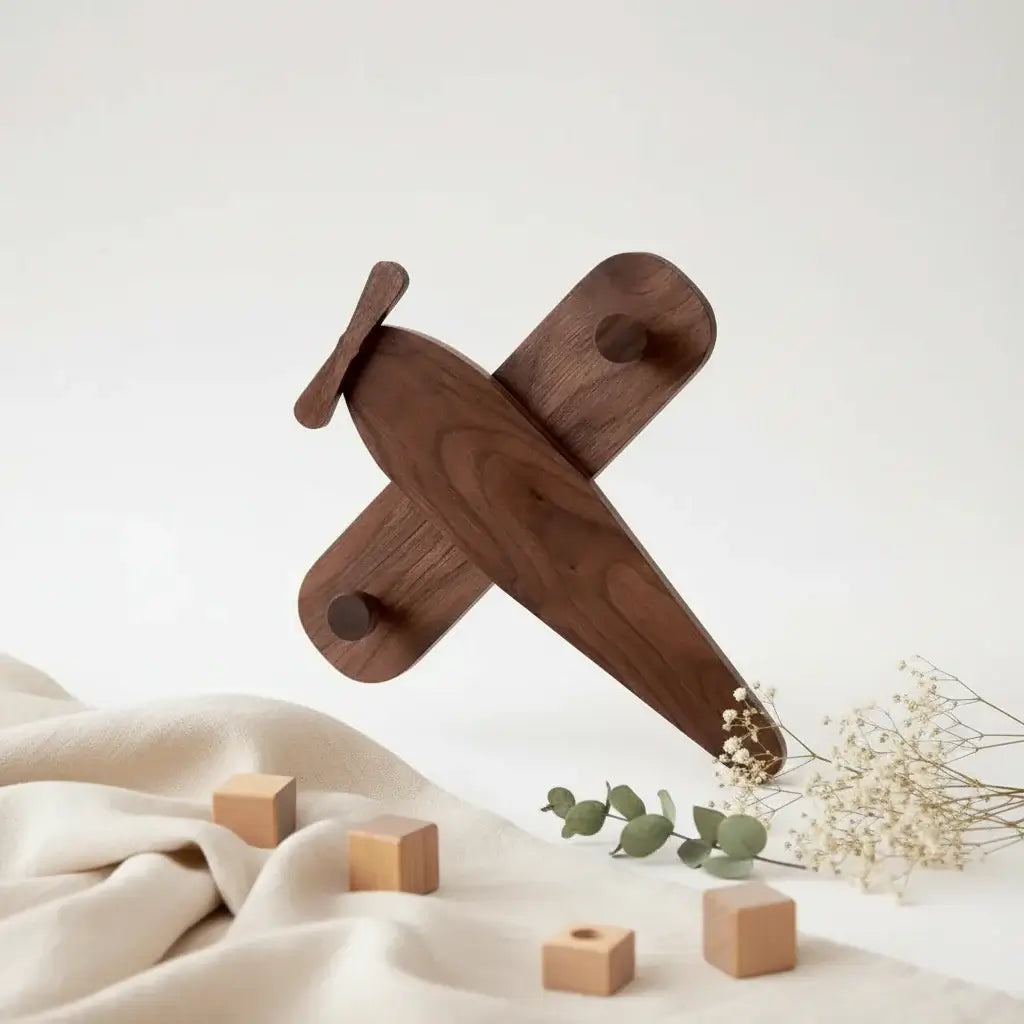 Airplane shaped coat rack for kids Wooden Wall Coat Hooks for Kids - Hadi Craft