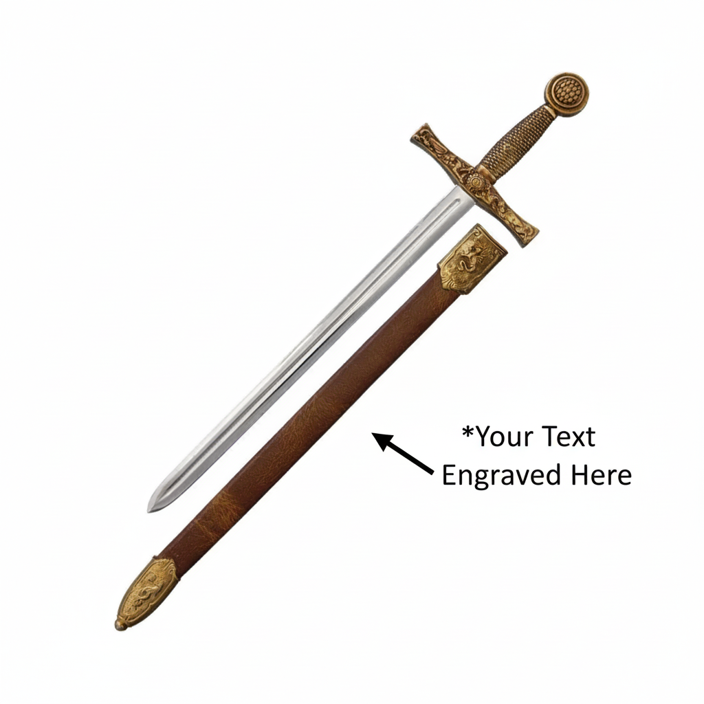 Antique Brass Fantasy Sword - Hadi Craft USA