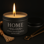 Aroma Candle French Linen -Peony Rose - French pine with Tin customized engraving - Hadi Craft