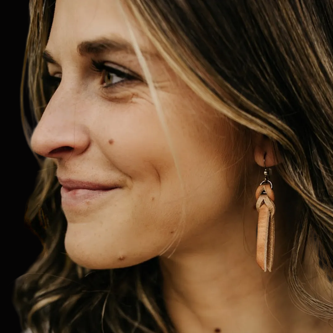 Braided Leather Earrings – Lightweight & Minimalist