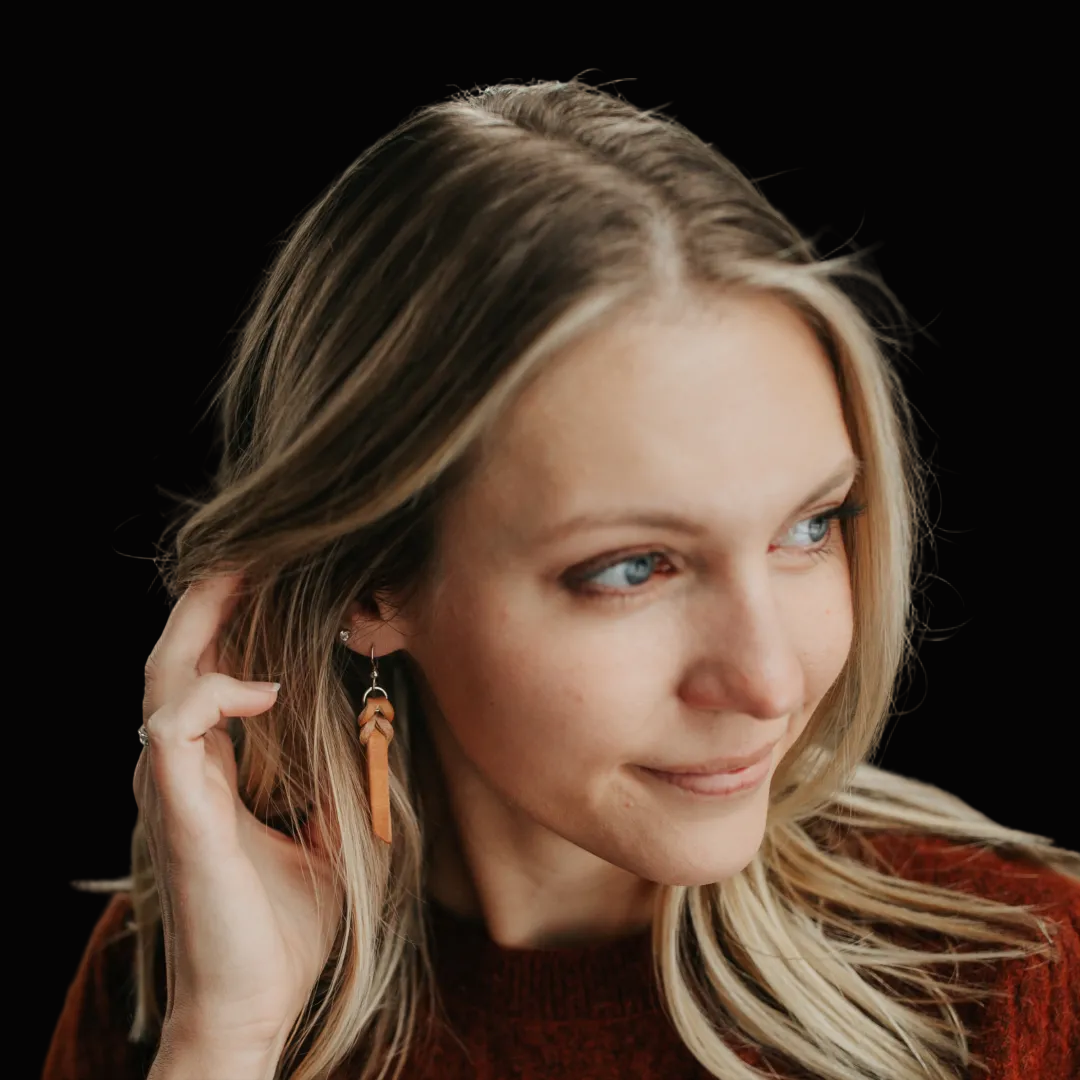 Braided Leather Earrings – Lightweight & Minimalist