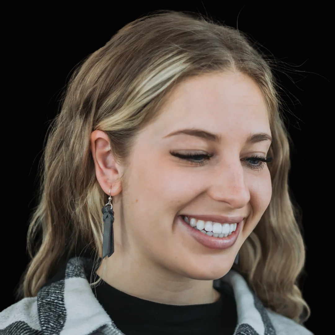 Braided Leather Earrings – Lightweight & Minimalist