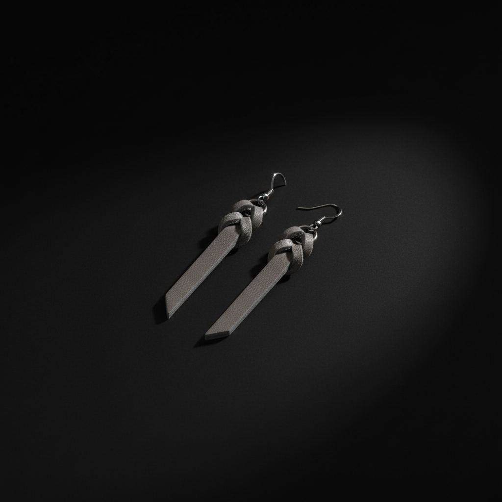 Braided Leather Earrings – Lightweight & Minimalist