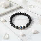 Bergamot evil eye stone bracelet - Hadi Craft