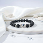 Bergamot evil eye stone bracelet - Hadi Craft