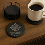 Black slate Coaster with customize Engraving - Hadi Craft