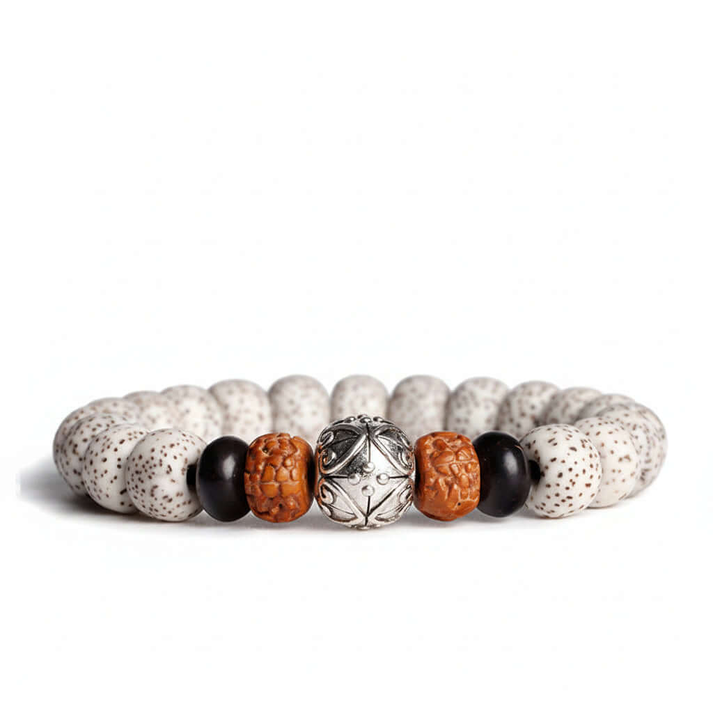 Bodhi Seed Root Bracelet Single Circle Bracelet Beads Beaded - Hadi Craft