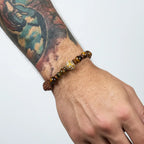 Bodhi Wood Tiger Eye Bracelet For Men - Hadi Craft