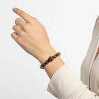 Bodhi Wood Tiger Eye Bracelet For Men - Hadi Craft