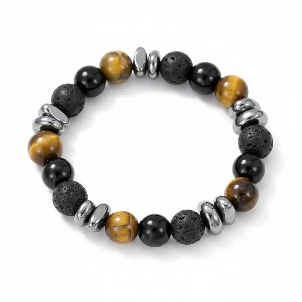 Bodhi Wood Tiger Eye Bracelet For Men - Hadi Craft