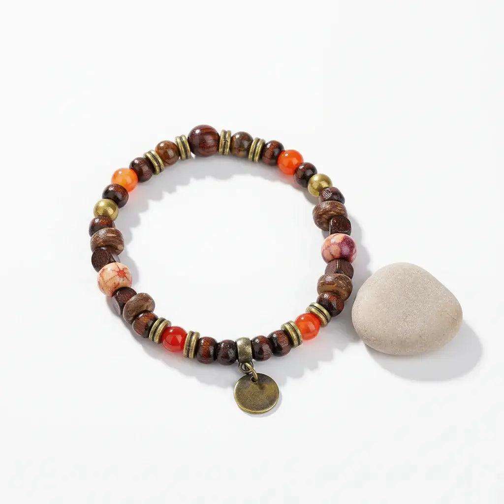 Bodhi Wood Tiger Eye Bracelet For Men - Hadi Craft