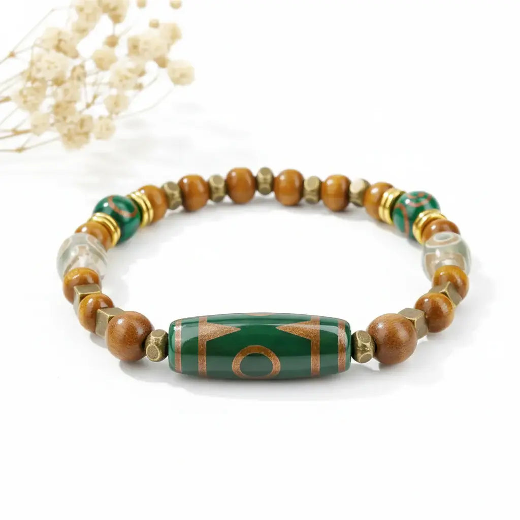 Bodhi Wood Tiger Eye Bracelet For Men - Hadi Craft