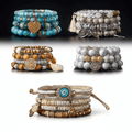 Bohemian Beaded Bracelet Set for Women & Men Handmade Stretch Stackable Bracelets - Hadi Craft