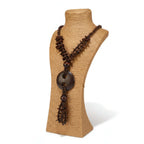 Bohemian Coconut Shell Necklace – Handmade Multi-Layer Wooden Jewelry - Hadi Craft