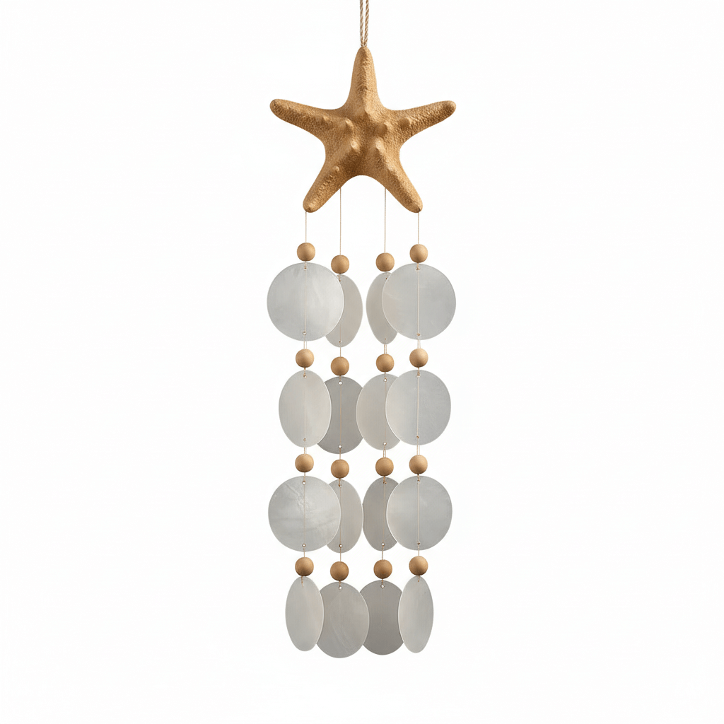 Bohemian Home decor wind chime Seashell Wind Chimes for Outside - Hadi Craft