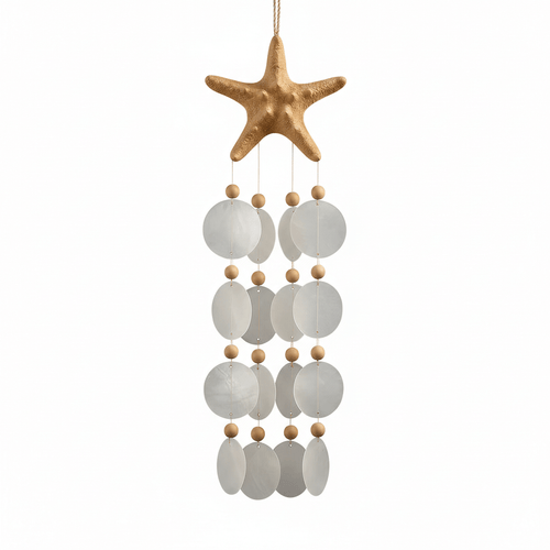 Bohemian Home decor wind chime Seashell Wind Chimes for Outside - Hadi Craft