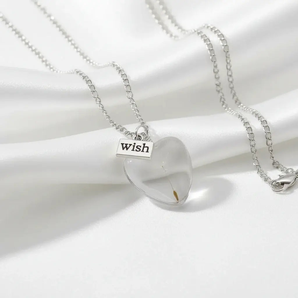 Boho Dandelion Crystal Pendant Necklace Charm Jewelry for Women & Men - Hadi Craft