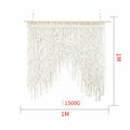 Boho Leaf Tapestry Wall Hanging – Handwoven Nordic Room Decor Curtain - Hadi Craft