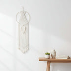 Boho Macrame Wall Hanging – Cotton Woven Tassel Tapestry Room Decor - Hadi Craft