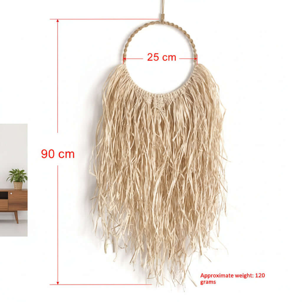 Boho Macrame Wall Hanging Rustic Cotton Tapestry Home Decor - Hadi Craft