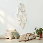 Boho Macrame Wall Hanging – Woven Cotton Tapestry Home Decor - Hadi Craft