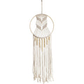 Boho Macrame Wall Shelf Hanging – Woven Cotton Decor with Bamboo Ring - Hadi Craft