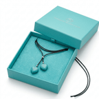 Boho Turquoise Double Layer Rope Necklace for Women | Retro Heart Pendant Statement Jewelry Gift - Hadi Craft