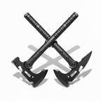 Camping Axe Set 4 Piece Tactical Hatchet Set with 2 Canvas Sheaths - Hadi Craft