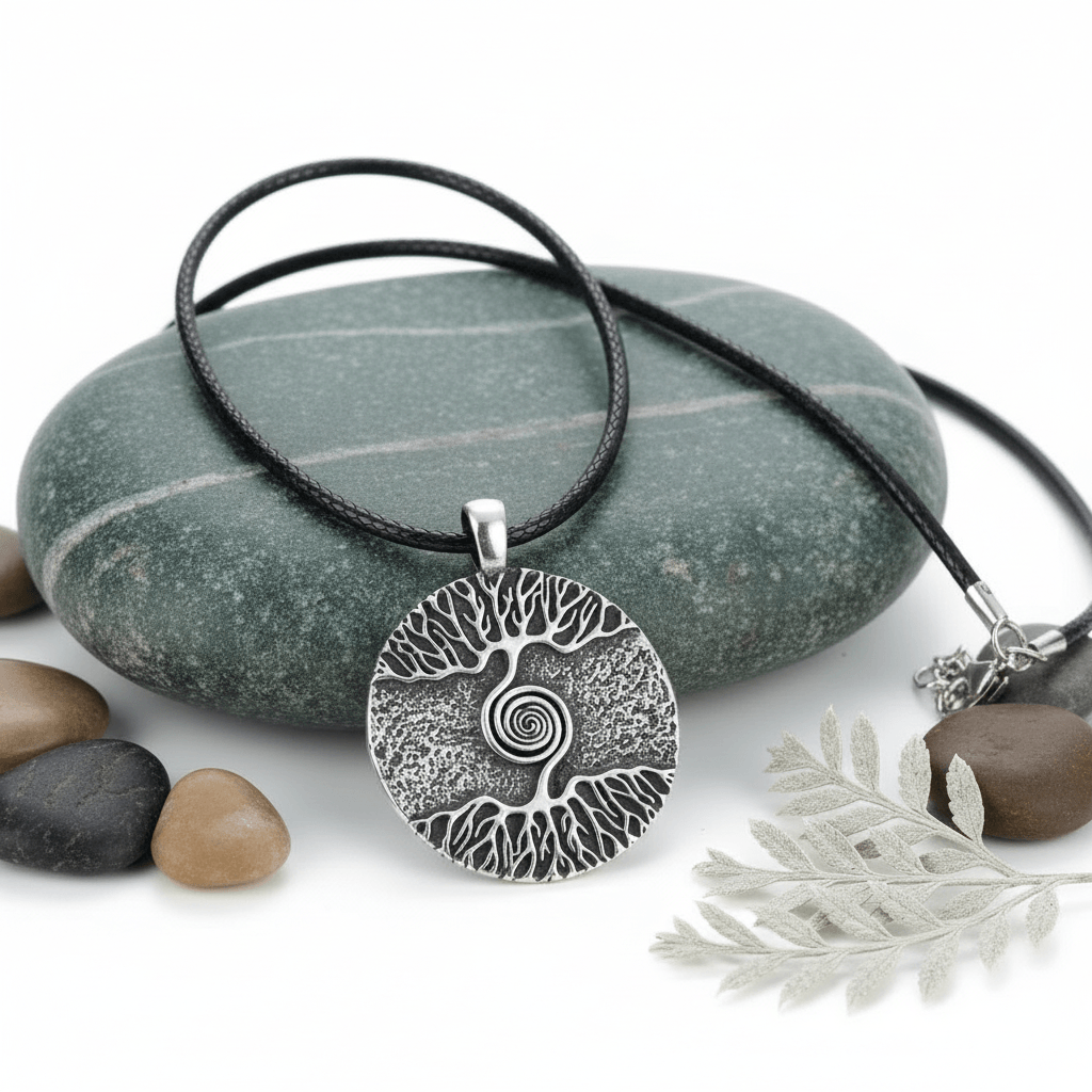 Celtic Tree of Life Necklace – Stainless Steel Pendant Chain - Hadi Craft