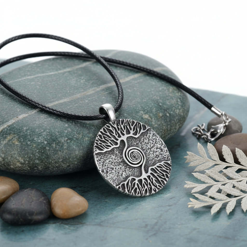 Celtic Tree of Life Necklace – Stainless Steel Pendant Chain - Hadi Craft