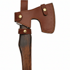 Celtic stainless axe with burnt ash handle, cutting edge Celtic symbol - Hadi Craft