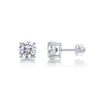 Classic Moissanite Stud Earrings – S925 Sterling Silver - Hadi Craft
