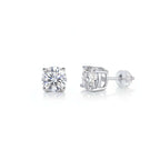 Classic Moissanite Stud Earrings – S925 Sterling Silver - Hadi Craft