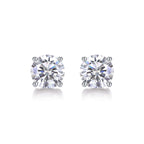 Classic Moissanite Stud Earrings – S925 Sterling Silver - Hadi Craft