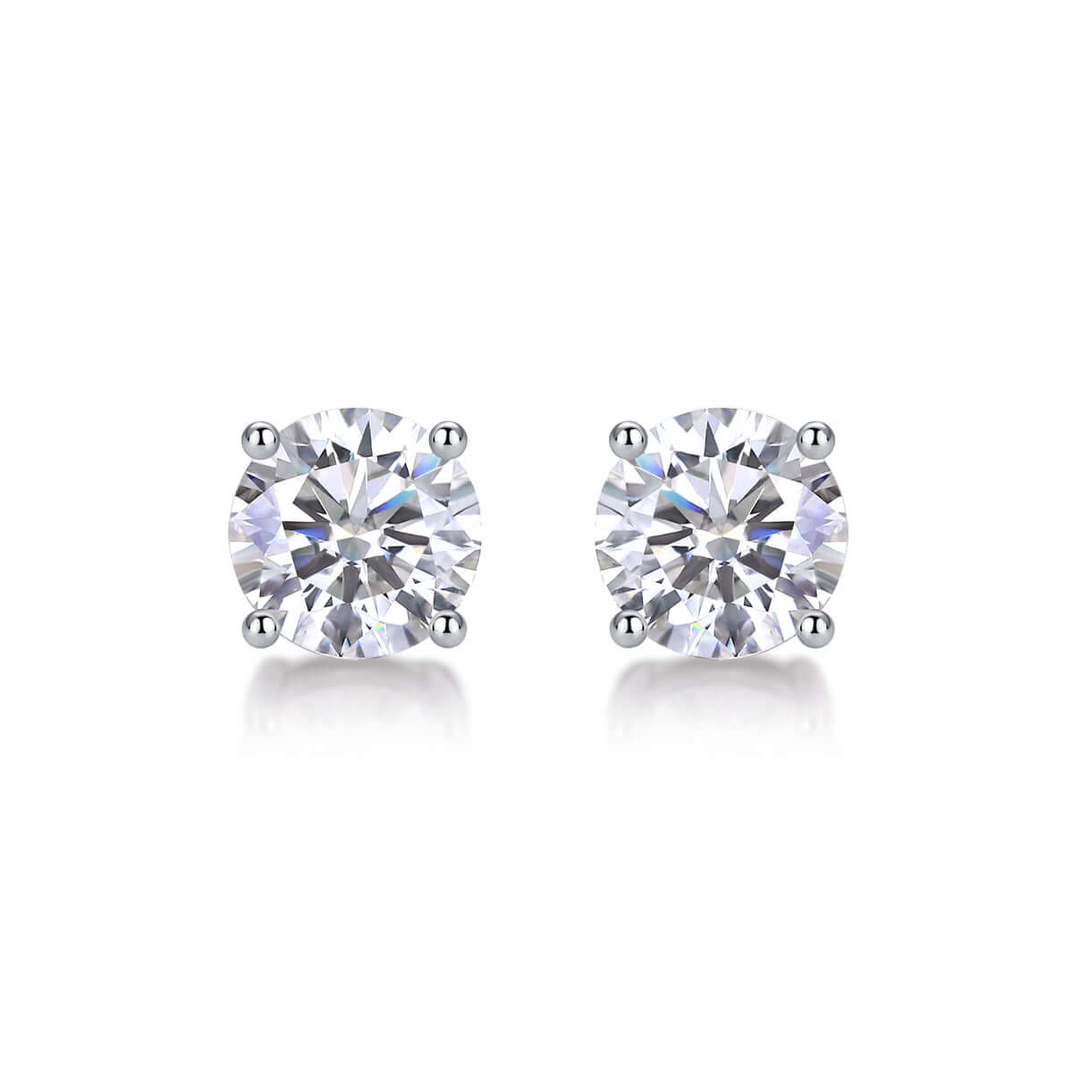 Classic Moissanite Stud Earrings – S925 Sterling Silver - Hadi Craft