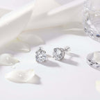 Classic Moissanite Stud Earrings – S925 Sterling Silver - Hadi Craft