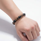 Coconut Shell Bracelet For Men Bohemian Tribal Wooden Beaded Wristband - Hadi Craft