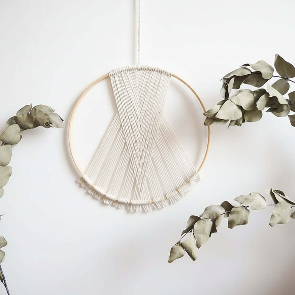 Colorful Dream Catcher Wall Hanging – Boho Circle Woven Room Decor - Hadi Craft