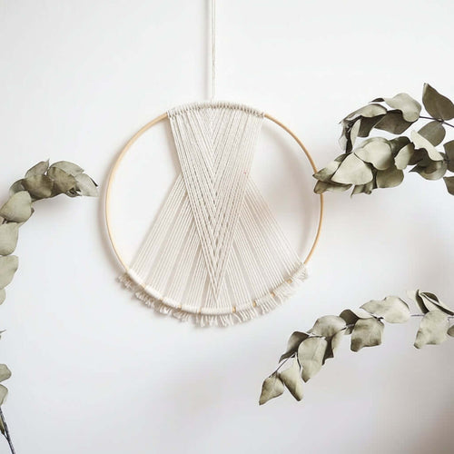Colorful Dream Catcher Wall Hanging – Boho Circle Woven Room Decor - Hadi Craft
