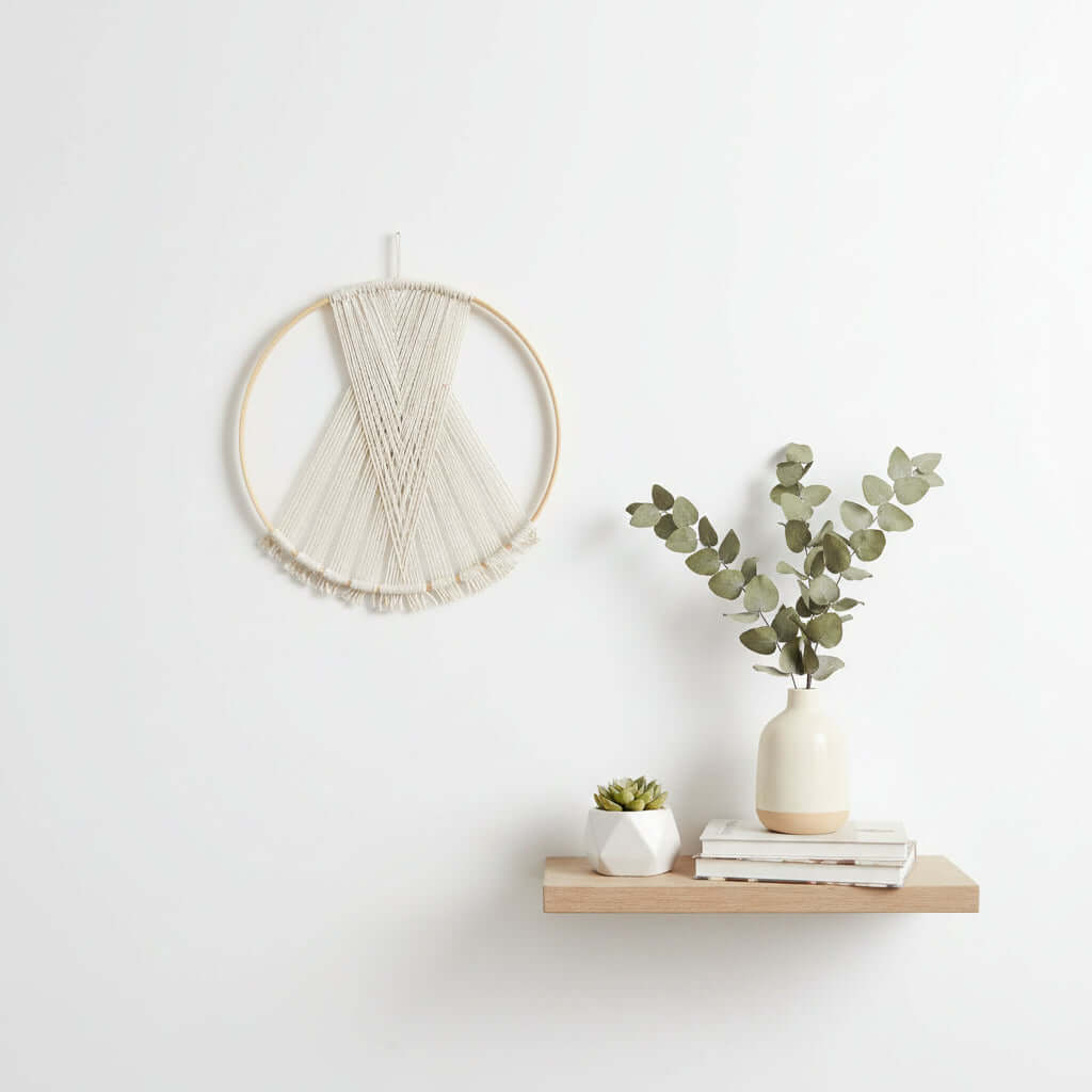 Colorful Dream Catcher Wall Hanging – Boho Circle Woven Room Decor - Hadi Craft