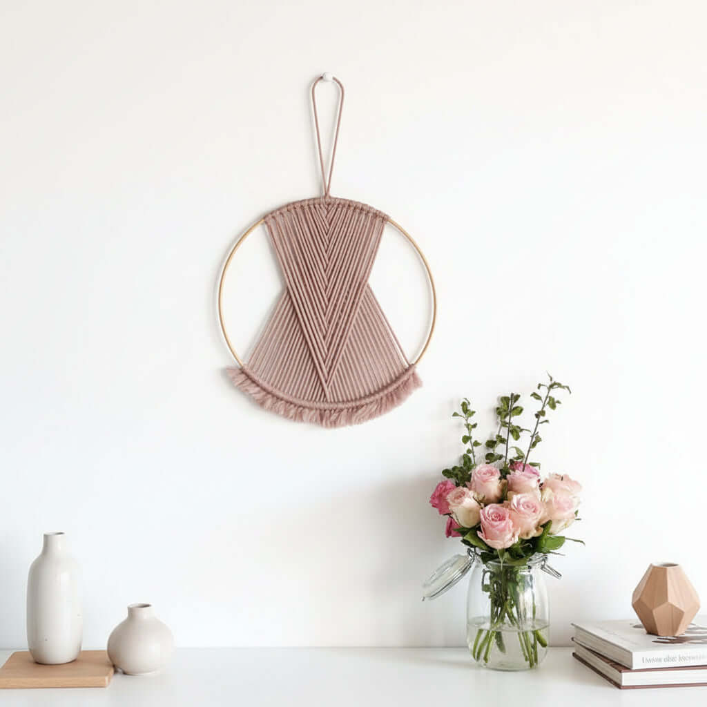 Colorful Dream Catcher Wall Hanging – Boho Circle Woven Room Decor - Hadi Craft