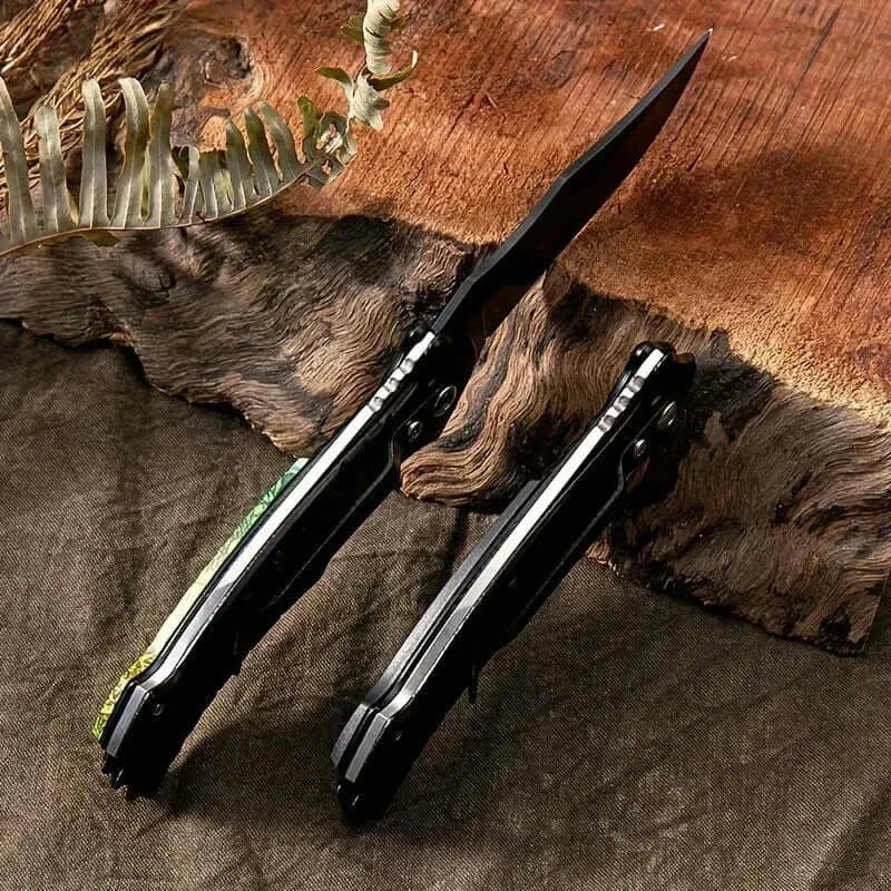 Compact Folding Pocket Knife – 5CR13MOV Stainless Steel EDC Knife for Camping & Everyday Use - Hadi Craft