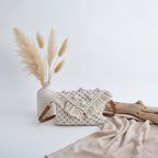 Crossbody woven straw bag Cotton Thread Bag Women Tassel Bag - Hadi Craft