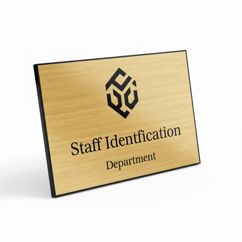Custom 3x2 Name Tag with Pin or Magnet Backing – Laser Engraved Personalized Badge (Multiple Colors) - Hadi Craft