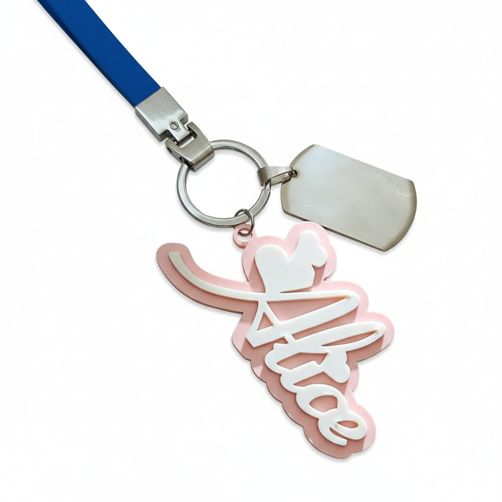 Custom Acrylic Name Keychain - Hadi Craft USA
