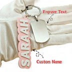 Custom Acrylic Name Keychain Personalized Backpack Tag - Hadi Craft