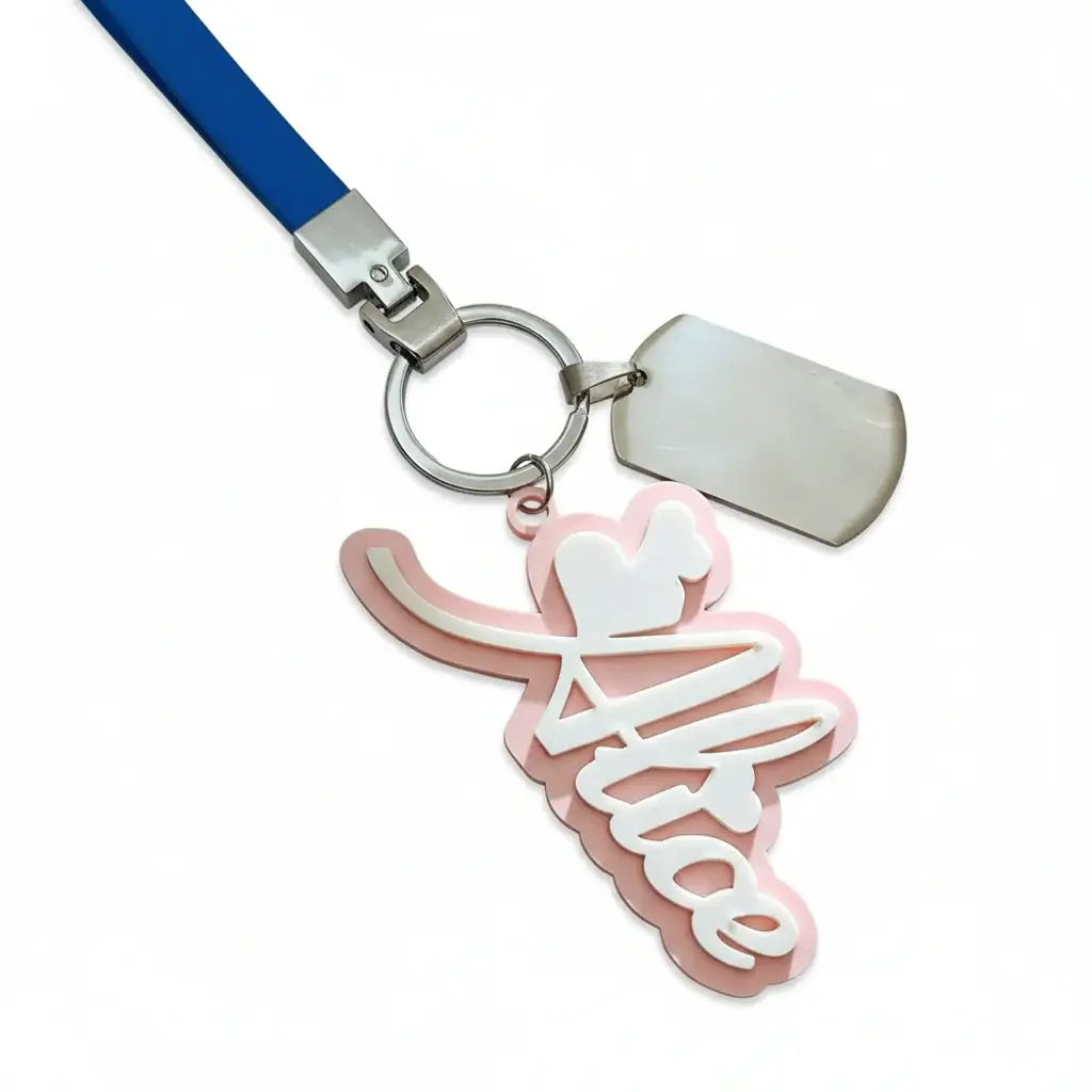 Custom Acrylic Name Keychain Personalized Backpack Tag - Hadi Craft