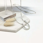Custom Alphabet Name Necklace – Sterling Silver Personalized Letter Pendant - Hadi Craft