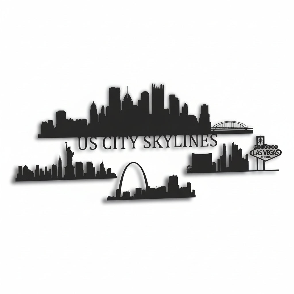 Custom City Skyline Wall Art | Hadi Craft USA