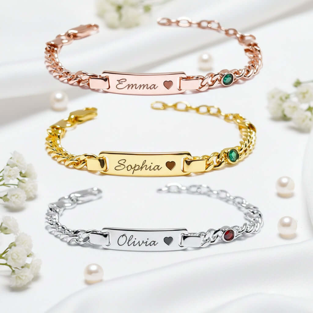 Custom Engraved 12th Birthday Bracelet for Kids – Stainless Steel - Hadi Craft